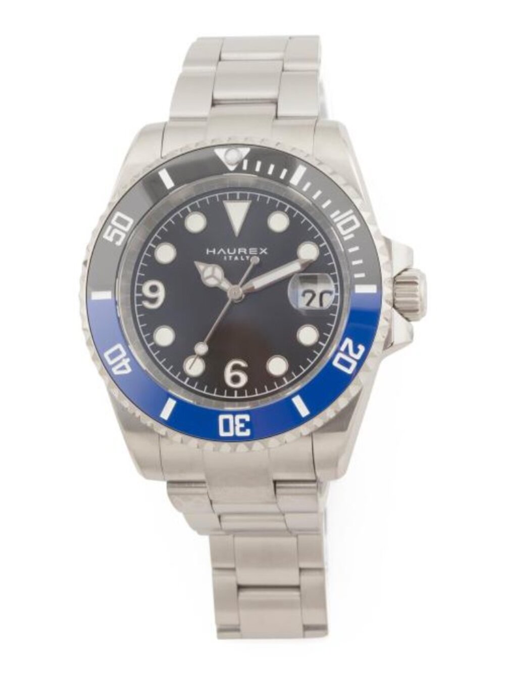 HAUREX Men's Made In Italy Barracuda Silver Watch